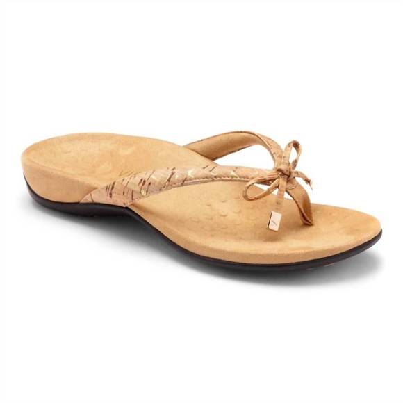 NEW VIONIC women's bella sandal in gold cork - Picture 1 of 3